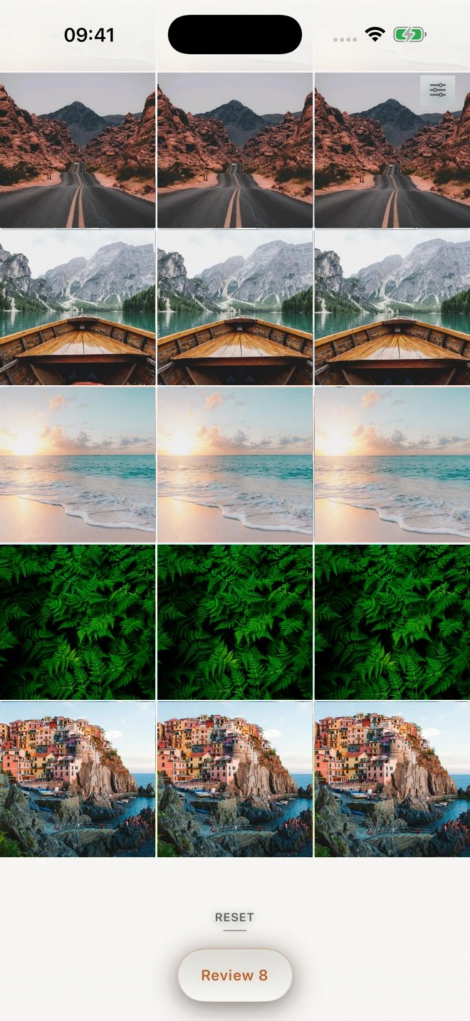 Photo Clean 照片网格界面
